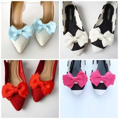 Ribbon Shoes, Santa Clarita, Bow Shoes, Shoe Clips, How To Make Bows, Vintage Shoes, Bridal Accessories, Stocking Stuffers, Accessory Gift