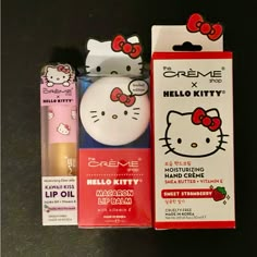 the hello kitty products are in their packaging