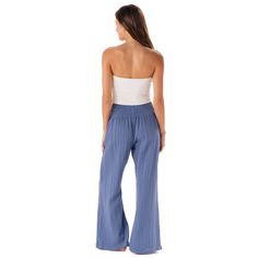 Getting dressed just got easier. Trendy yet timeless, these cotton gauze wide leg pants feature a smocked high waistband and flowy fit from the knee down. Handcrafted with 100% cotton gauze fabric and prioritizing comfort, these pants are ideal for every occasion. Whether it's a day at the beach or a night on the town, you'll be stepping out with both style and ease. ✨ Looking for Pockets? Check out our Black Cotton Cabana Pants ✨ Handmade in Thailand; each pair comes with the photo and story of Versatile Cotton Wide Leg Pants For Vacation, Summer Wide Leg Cotton Pants, Vacation Cotton High-waisted Wide Leg Pants, Summer Cotton Wide-leg Pants, Versatile Cotton Pants For Vacation, Cotton High-waisted Wide Leg Pants For Vacation, Vacation High-waisted Cotton Wide Leg Pants, Summer Cotton Wide Leg Harem Pants, Summer Wide Leg Cotton Harem Pants