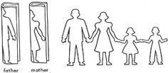 the silhouettes of people holding hands and standing in front of an open door that says,