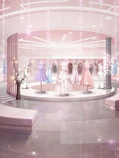 a room filled with lots of different types of dresses