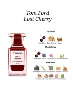 Almond Liquor, Tom Ford Lost Cherry, Parfum Gucci, Perfume Notes, Lost Cherry, Tom Ford Perfume, Lovely Perfume, Perfume Recipes