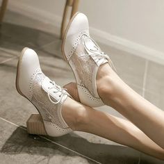 🔥 Explore Bestsellers! 👆 🔥 Explore Bestsellers! 👆 Heeled Brogues, Lace Oxfords, Large Size Womens Shoes, Wedding Shoes Heels, Oxford Heels, Brogue Shoes, Casual Heels, Thick Heels, Heel Shoes