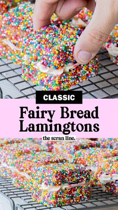 a close up of a tray of sprinkles with the title text above it