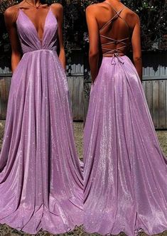 Backless Evening Dress, Dress Graduation, Purple Dresses, V Neck Prom Dresses, Long Prom Dresses, Party Gown, School Party