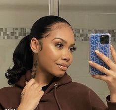 Weave Ponytail Hairstyles, Dyed Natural Hair, Natural Curls Hairstyles, Sleek Ponytail, Relaxed Hair, Hair Life, Everyday Hairstyles, Aesthetic Hair, Hair Health