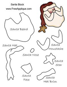 the paper cut out of santa claus is shown with instructions for how to make it