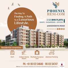 an advertisement for a residential apartment complex in india with the words, find key to finding path to a luxurious life style