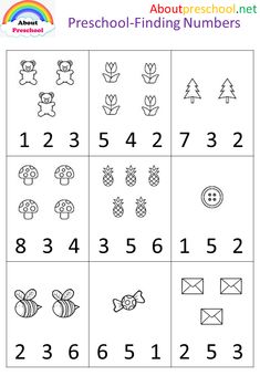 the worksheet for preschool to learn numbers