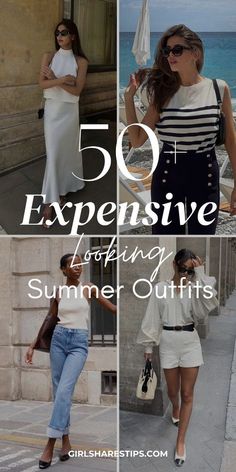 Raining Outfit Summer, Luxury On A Budget Fashion, Sophisticated Summer Outfits Casual, Elegant Summer Looks, Rich Mom Aesthetic Outfits Summer, Classic Vacation Outfits, Vacation Outfits Minimalist, Outfits That Make You Look Rich, Casual Old Money Outfits For Women