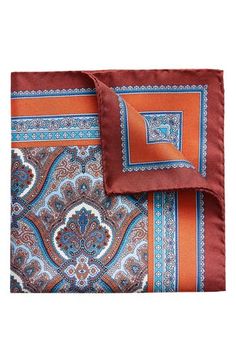 Rich, intricate paisley defines an Italian pocket square cut from textured silk. 100% silk Dry clean Made in Italy Pocket Square Styles, Formal Accessories, Live In Style, Paisley Tie, Silk Pocket Square, Pocket Squares, Square Cut, Pocket Square, Paisley