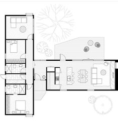 the floor plan for this modern house