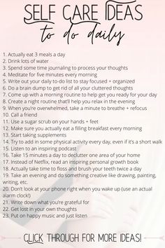 Self Care Checklist, Self Care Ideas, Mental Training, Care Quotes, Diet Keto, Time Management Tips, Self Care Activities