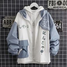 Color: LS02-Blue, Size: XL(65-75kg) Pola Lengan, Kawaii Harajuku, Baby Outerwear, Men's Jackets, Girls Blouse, Boys Coat, Boys Jacket, Girls Jacket, Boys Shirts