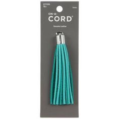 the cord is turquoise and has silver tips