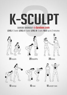 a poster with instructions on how to do kettle squats for the body and shoulders