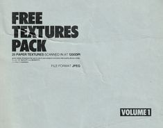 a piece of white paper with the words free textures pack written in black on it