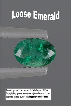 Here is a nice loose emerald gemstone. Emerald is the most famous member of the beryl mineral family. Legends gave it the power to make its wearer more intelligent and quick-witted. It was once also believed to cure diseases like cholera and malaria. Its green color represents new spring growth, which makes it the perfect choice for a May birthstone. It’s also the gemstone for twentieth and thirty-fifth wedding anniversaries. #preciousstones #emerald #looseemerald #emeraldring Natural Emerald, Oval Shape