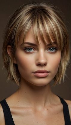 50 Attractive Hairstyles for Thin Hair - Girling Beauty Fine Hair Bob With Bangs Over 50, Bangs At 40, Short Fun Haircuts For Women, Hair Cuts For Thinner Hair 2024, Short Haircut Inspiration, Bangs For Fine Hair, Hair Up Hairstyles, Volumizing Haircuts, School Haircut