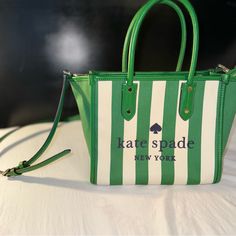 -Only Used A Few Times -In Excellent Condition -Original Price: $224 Chic Green Canvas Bag, White Crossbody Canvas Bag With Leather Handles, Designer White Canvas Bag For Daily Use, White Canvas Bag With Detachable Double Handle, Luxury Green Canvas Shoulder Bag, White Canvas Bag With Detachable Handle, Designer White Canvas Bag, Classic Green Bags For Spring, Classic Green Bag For Spring