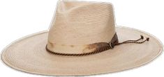 Pistol Mexican Palm Flat Brim Hat - Biltmore Hats Safari Hat Biltmore Hats BS70TFPISLXLS Natural Small  (55 cm) Mexican Palm, Flat Brim Hat, Crown Hat, Authentic Mexican, Texas Usa, Rust Color, Brim Hat, Braided Leather, Grosgrain Ribbon