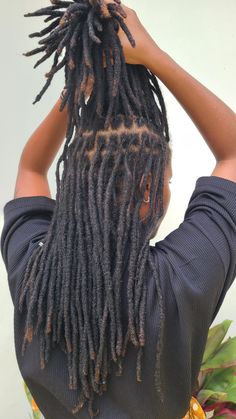 Dreadlocks Aesthetic Faceless, Dreadlocks Sizes, Natural Dreads Black Woman, Loc Parting Size, Loc Parting, Dreadlocks Aesthetic, Starting Locs, Girl Locs, Locs Ideas