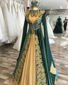 Green And Gold Dress, Girl Wedding Dress, Turkish Dress, Historical Dresses