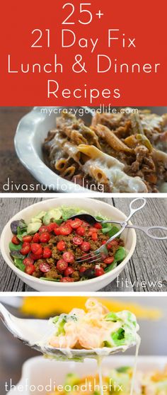 the 25 day fix lunch and dinner recipes