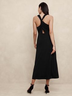 Knit Cross-Back Maxi Dress | Banana Republic Factory