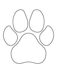 an animal paw printable on a white background