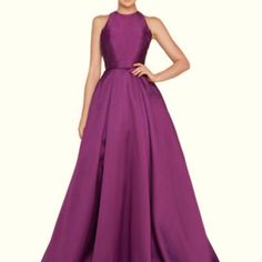 Gorgeous Gown, Great Condition And Ready To Be Seen! Mac Dugall Gowns, Purple Gown With Fitted Bodice, Maxi Length, Luxury Purple Floor-length Maxi Dress, Purple Haute Couture Gowns, Purple Floor-length Maxi Dress With Ruched Bodice, Nieman Marcus, Mac Duggal Dresses, Mac Duggal, Size 8 Dress