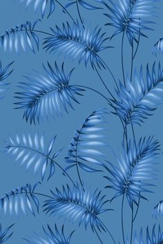 Oceanic blue floral tile peel and stick wallpaper vibes in coastal living room. Moonlit Sky, Other Space, Coastal Blue, Blue Backdrops, Tropical Style, Blue Leaves, Easy Wall, Wallpaper Living Room, Leaf Wallpaper