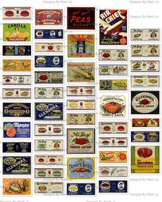 an image of many different types of wine labels