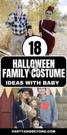 ▷ ▷ Get ready for a spooktacular Halloween with these creative family costumes featuring your little one! From classic duos to fun themes...ese costumes are designed to be a breeze to put together...suring everyone looks fantastic...cluding your baby. Whether youre going for a playful take on a movie or a charming seasonal theme...ese ideas will make your family the highlight of any Halloween gathering. Enjoy the fun and creat..!! Creative Family Halloween Costumes, Family Halloween Costumes With Baby, Family Costume Ideas, Cardboard Costume, Addams Family Costumes, Ghost Halloween Costume, Unique Halloween Costumes, Unique Costumes