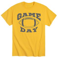 Tackle game-day style with this men's football tee. Tackle game-day style with this men's football tee. Crewneck Short sleevesFABRIC & CARE Cotton, polyester Machine wash Imported Size: XXL. Color: Yellow. Gender: male. Age Group: adult. Pattern: Graphic. Material: Cotton Blend|Cotton. Graphic Material, Man Games, Football Tee, Football Tees, Pattern Graphic, This Man, Game Day, Fabric Care, Age Group