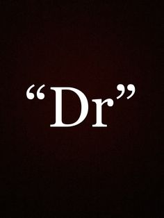 the word dr is written in white on a black background