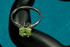 Natural Peridot 1.6 Ct Radiant Cut handmade Silver by janeysjewels Peridot Ring With Brilliant Cut, Peridot Jewelry, August Birthstone Jewelry, Ring Birthstone, Unique Engagement Ring, August Birthstone, Peridot Ring, Radiant Cut, Silver Rings Handmade