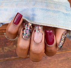 Sparkle Fall Nails, Pretty Fall Nails Autumn, Dip Fall Nails, Trendy Dip Nails, Glitter Dip Powder Nails, Dip Nail Powder, Spirit Fingers, Dip Nail, Summer Toes