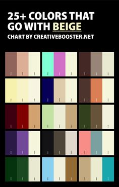 the color chart for 25 + colors that go with egee by creativebooster net