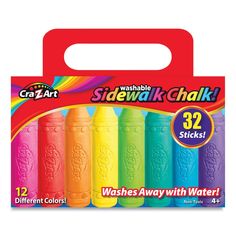 the crayon sidewalk chalk markers are bright and colorful