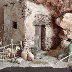 Nativity Scene Diy, Fairy Tree Houses, Santa's Village, Fairy Tree, Clay Houses, Christmas Nativity Scene, Landscape Art Painting, Navidad Christmas, Belem