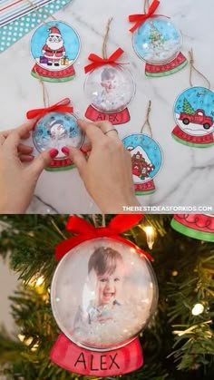 Diy Snow Globe Ornaments, Snow Globe Christmas Ornaments, Gifts To Make For Christmas, Snow Globe Crafts, Snow Globe Christmas, Diy Gifts To Make, Globe Crafts, Diy Snow