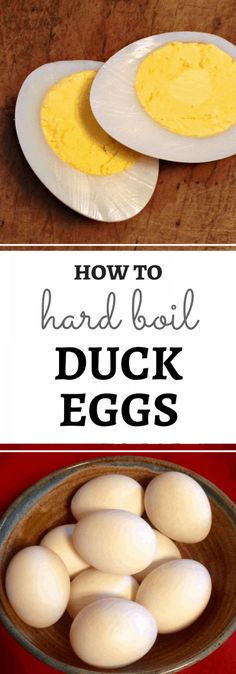 how to hard boil duck eggs in a bowl and then put them in an egg shell