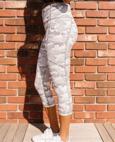 The White Camo Capri feature an ultra-high waistband, pockets, and a flattering fit. It comes in our Luxe Fabric so it dries fast and it is ultra squat proof! White Camo, Black Camo, Squat Proof, Plain Black, Capri Leggings, Women Empowerment, Over Knee Boot, The White, For Everyone