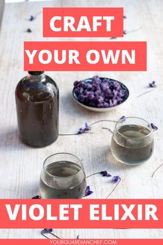 Homemade violet liqueur Limoncello Recipes, Violet Liqueur, Herbal Crafts, Drink Recipies