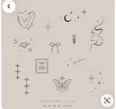 an image of tattoos on the back of someone's arm and chest, with stars