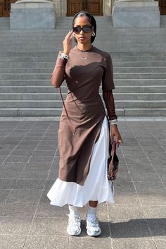 Modest Fashion Vacation, Dress Into Skirt Outfit, Apostolic Streetwear, Streetwear Modest Fashion, Fashion Inspo Outfits 2024 Autumn, Modesty Outfits Aesthetic, African Aesthetic Outfits, Black Women Elegant Outfits, Modest Girly Outfits Casual Classy