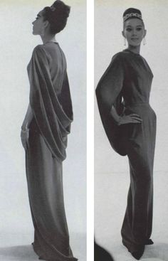 1960s Couture Fashion, Madame Gres Gowns, Madam Gres, Madame Vionnet, Madame Gres, 1960 Dress, Fashion 1960s, Vintage Couture, 1960s Fashion