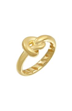 A top knot brings dimension to this slim band ring handcrafted in Italy of gleaming 14-karat gold. 14k gold Made in Italy Initial Rings, Bony Levy, Knot Ring, Gold Top, Gold Initial, Top Knot, Womens Jewelry Rings, Rings Statement, Band Ring