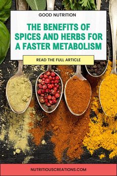 Spice up your metabolism naturally! 🌿🔥 Explore the incredible benefits of incorporating spices and herbs into your diet for a faster, more efficient calorie-burning process. Transform your meals into metabolism-boosting delights! 💪🌶️ #dailyhealthyeating Faster Metabolism, Feeling Sluggish, Fat Burning Tea, Good Nutrition, Health Dinner